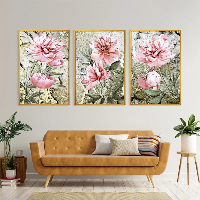 többrészes vászonkép Bujori Roz mockup 4