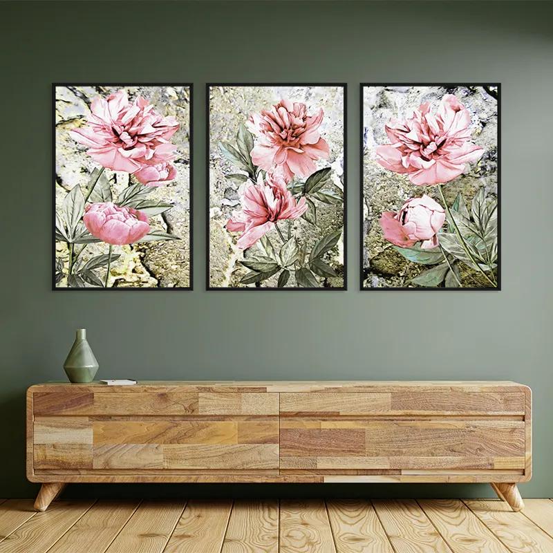 többrészes vászonkép Bujori Roz mockup 2