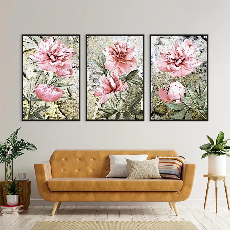 többrészes vászonkép Bujori Roz mockup 4