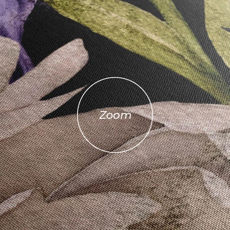 többrészes vászonkép Abstract Purple Flowers mockup 1