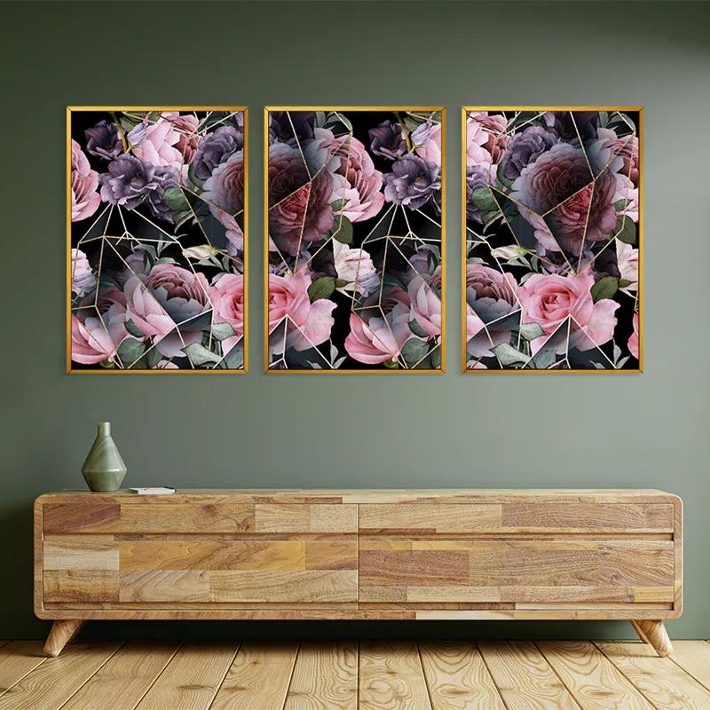 többrészes vászonkép Glass Flower mockup 2