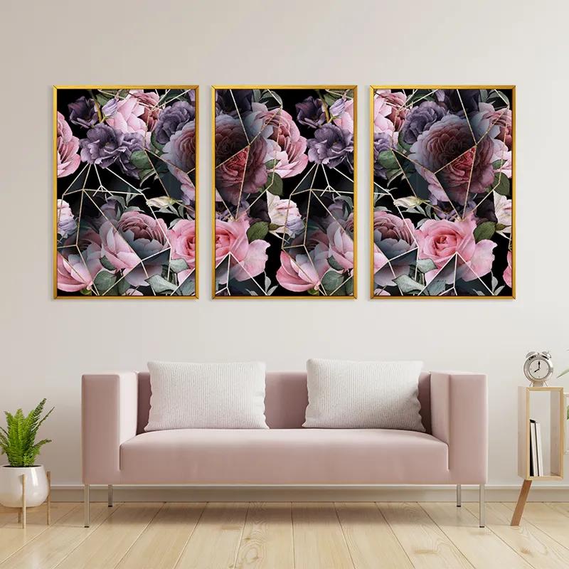 többrészes vászonkép Glass Flower mockup 3