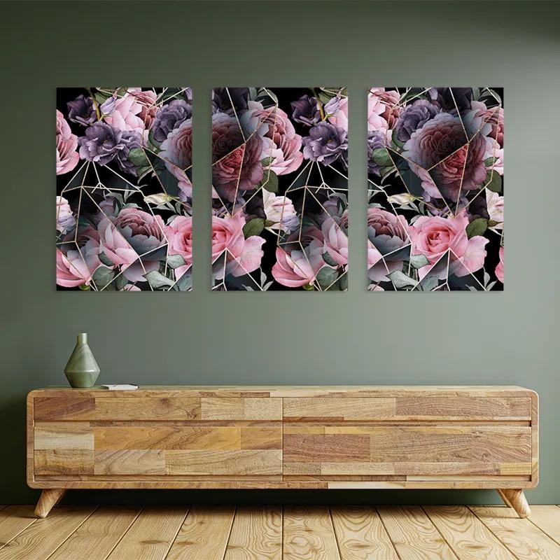 többrészes vászonkép Glass Flower mockup 2