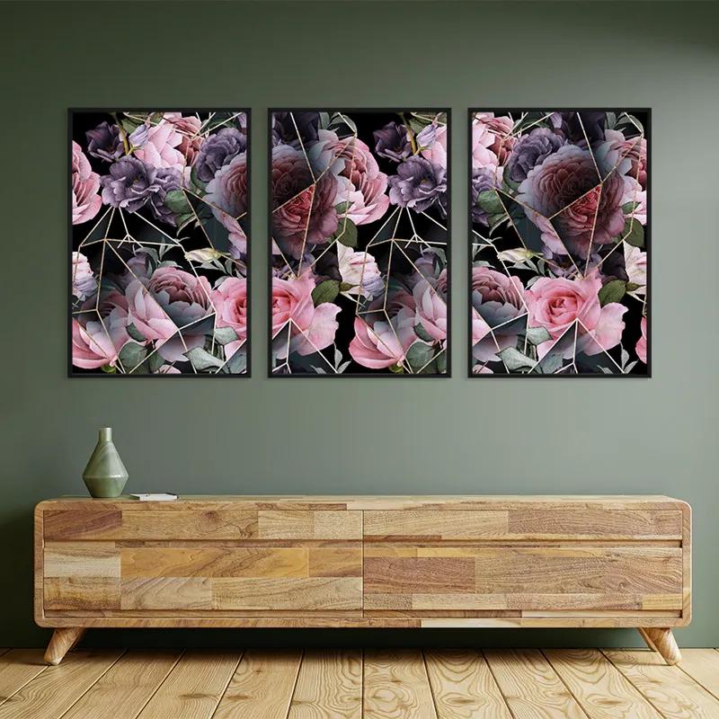 többrészes vászonkép Glass Flower mockup 2