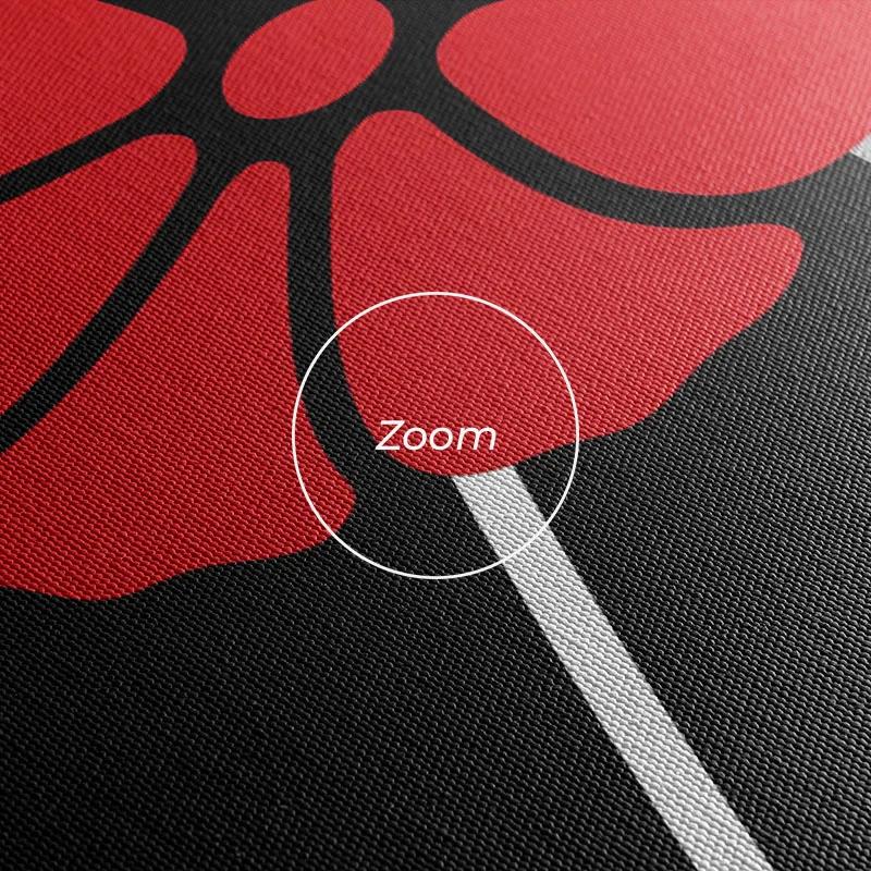 többrészes vászonkép Whitend Red Flowers mockup 1