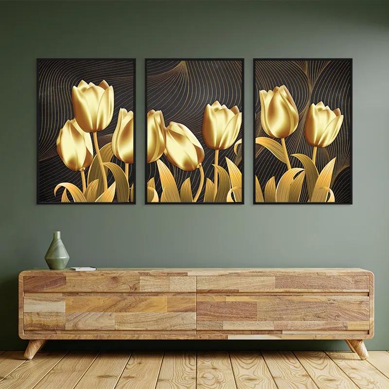 többrészes vászonkép Golden Tulip mockup 2