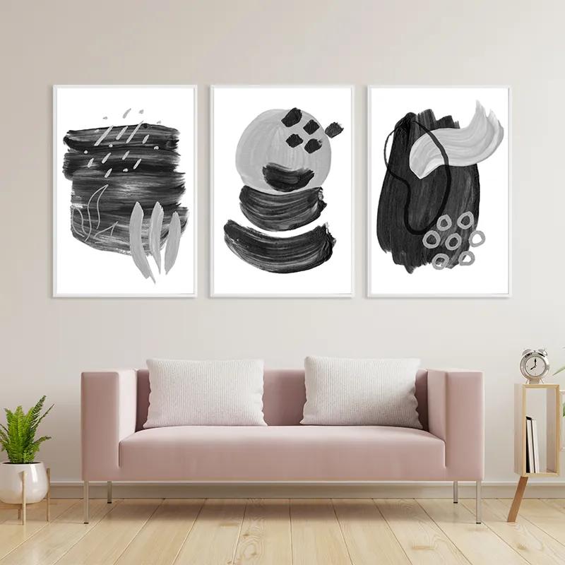 többrészes vászonkép Minimalist Grey mockup 3