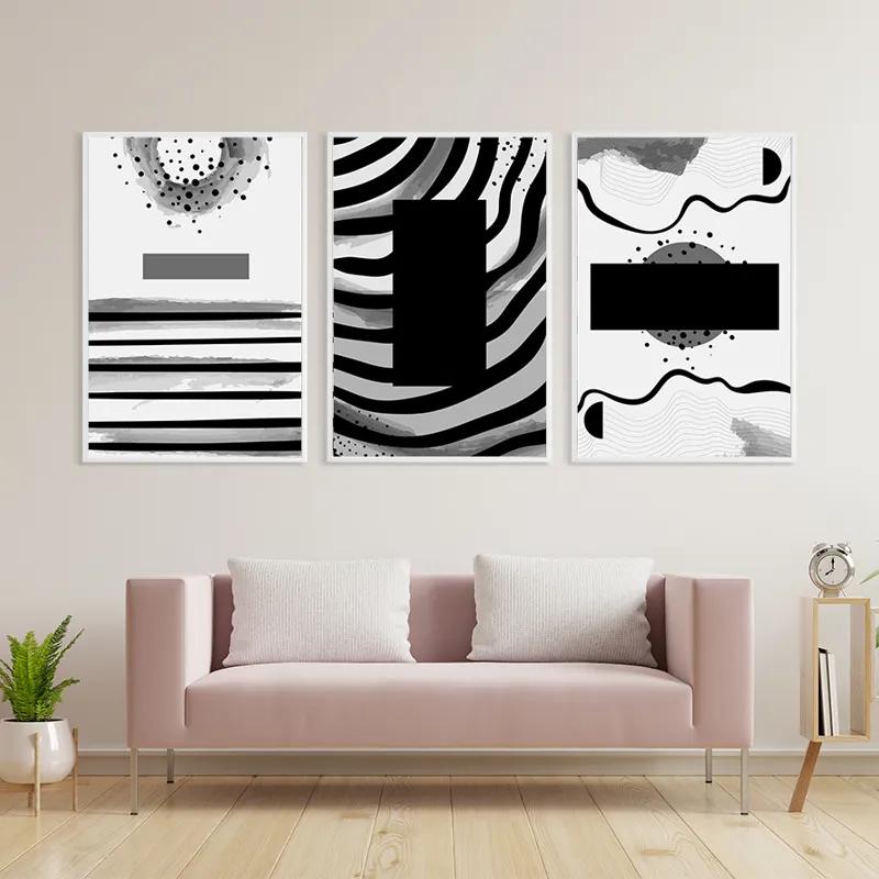 többrészes vászonkép Zebra Color Set mockup 3