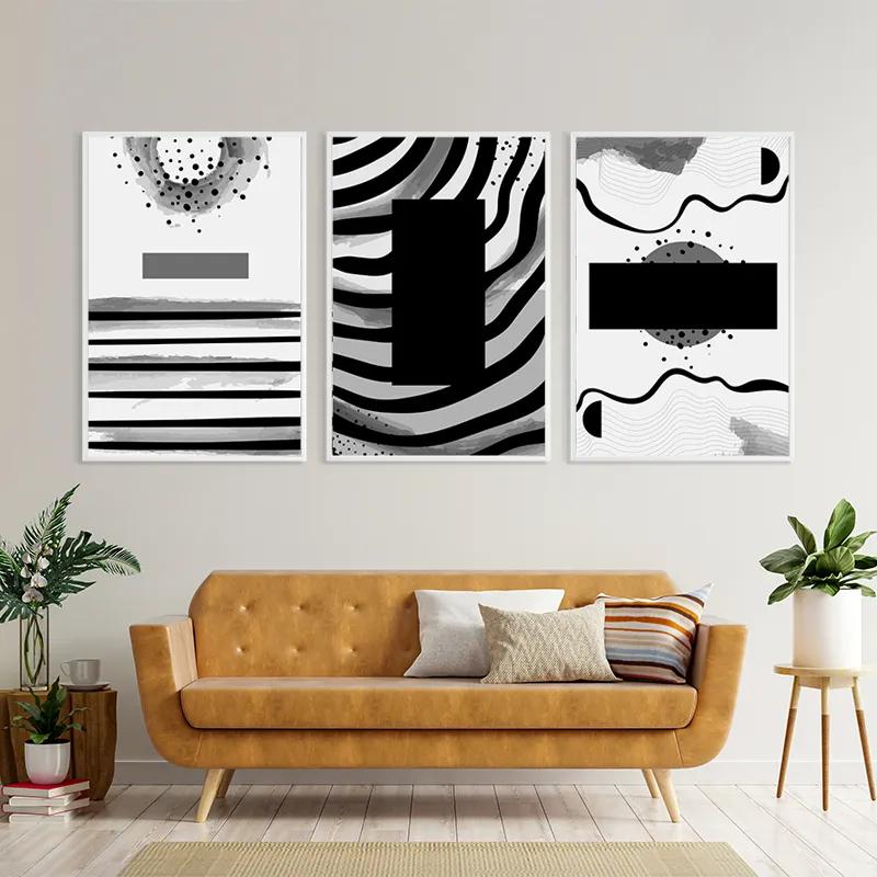 többrészes vászonkép Zebra Color Set mockup 4