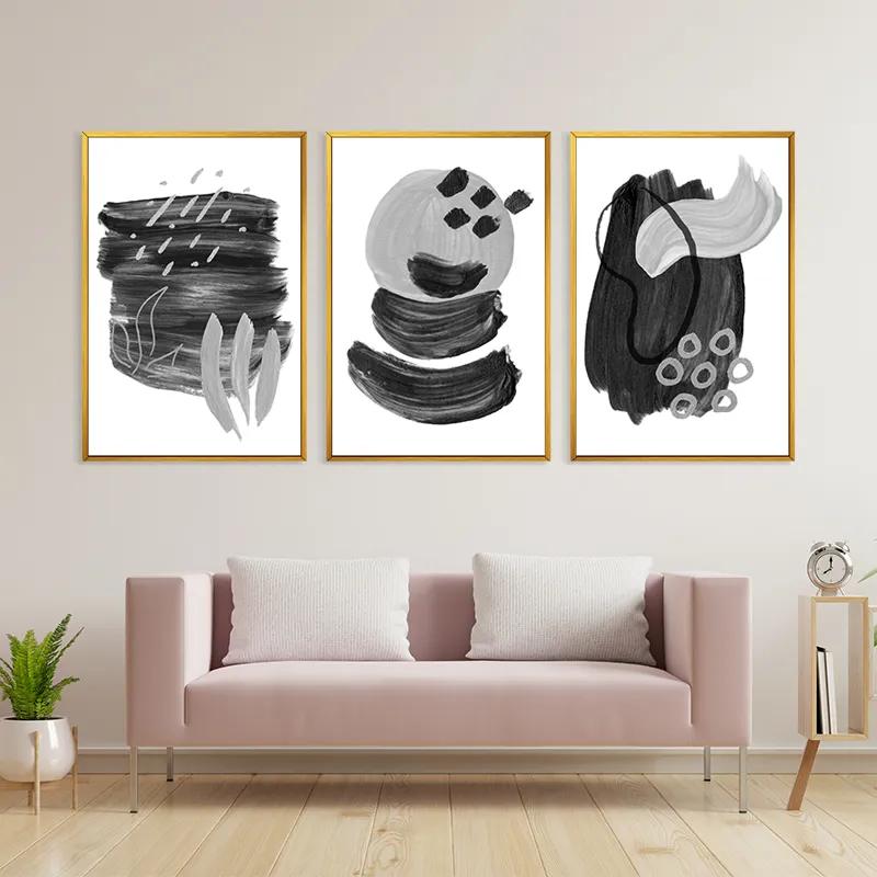 többrészes vászonkép Minimalist Grey mockup 3