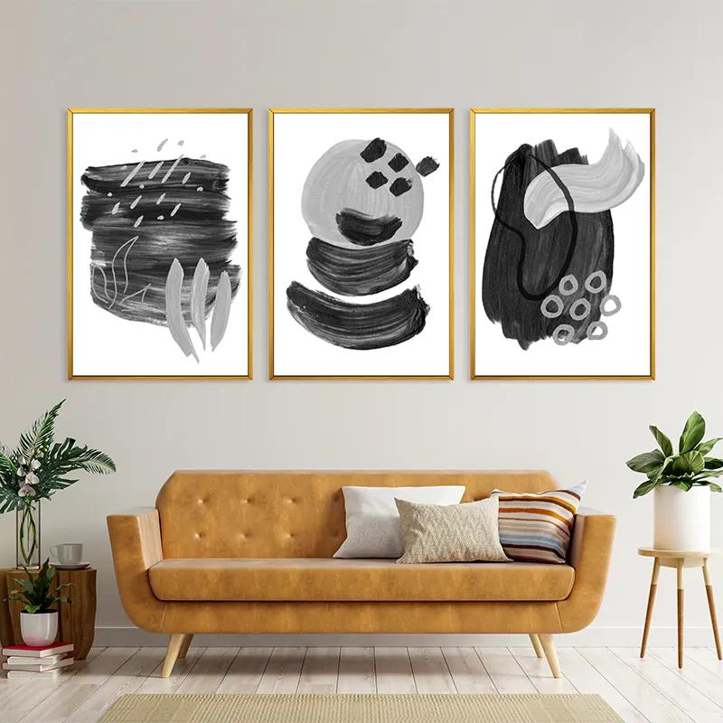 többrészes vászonkép Minimalist Grey mockup 4