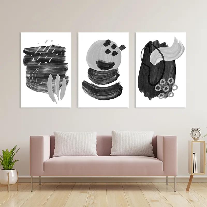 többrészes vászonkép Minimalist Grey mockup 3