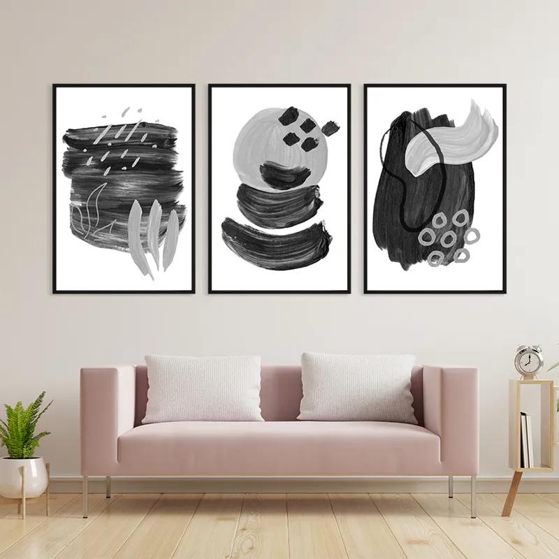 többrészes vászonkép Minimalist Grey mockup 3