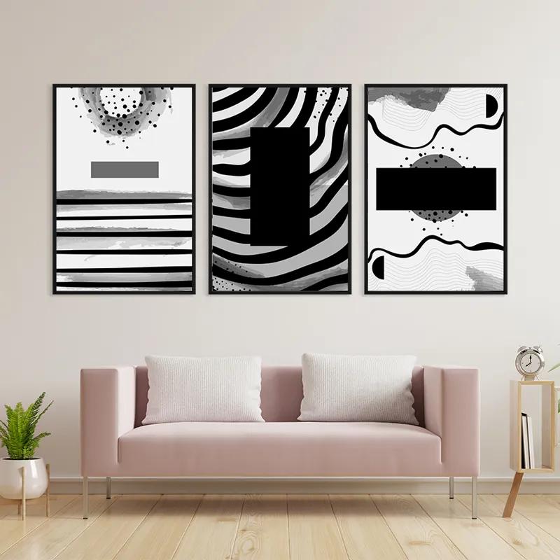többrészes vászonkép Zebra Color Set mockup 3