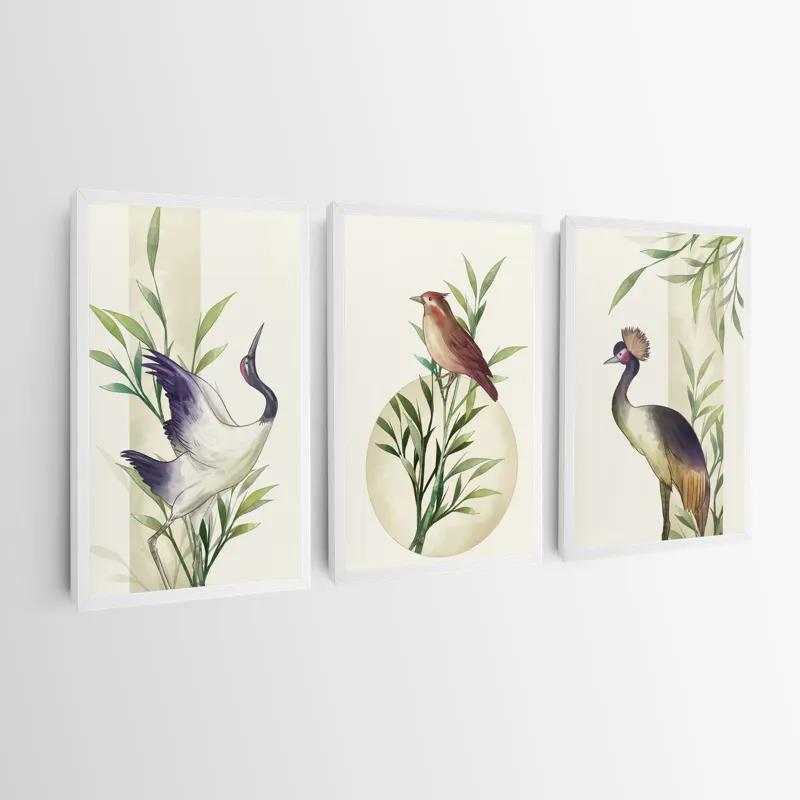 többrészes vászonkép Asiaticirds Set mockup 0