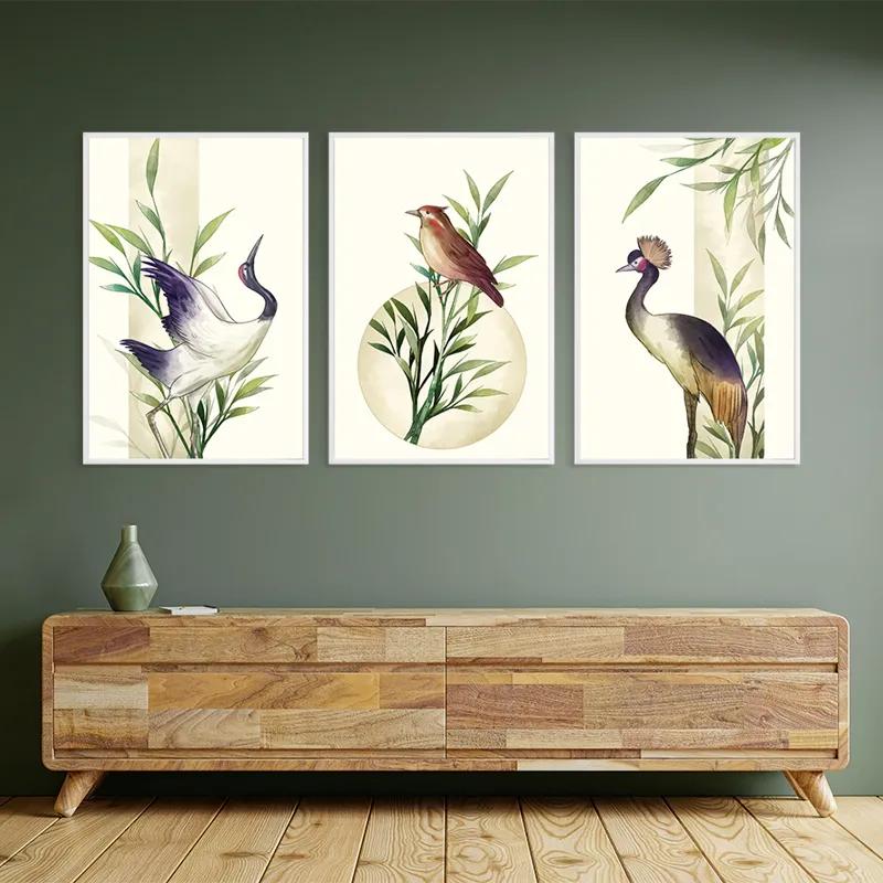 többrészes vászonkép Asiaticirds Set mockup 2