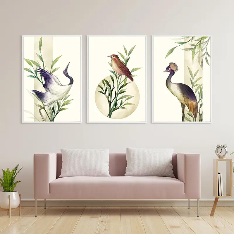 többrészes vászonkép Asiaticirds Set mockup 3