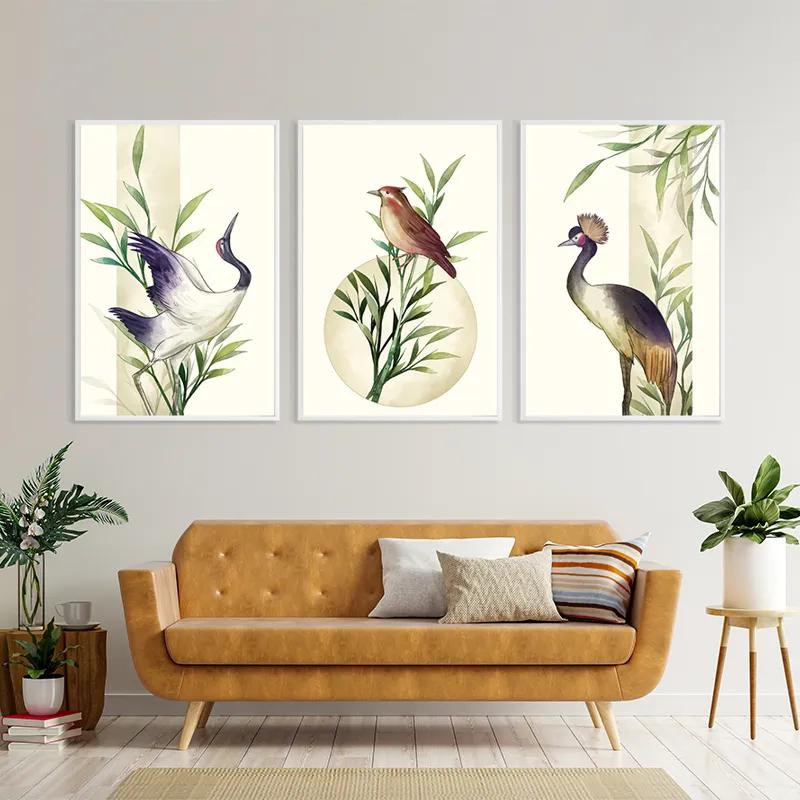 többrészes vászonkép Asiaticirds Set mockup 4