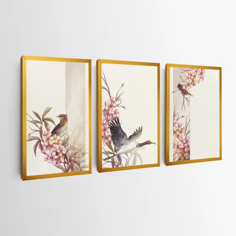 többrészes vászonkép Asiatic Pink Flower mockup 0