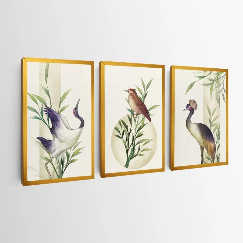 többrészes vászonkép Asiaticirds Set mockup 0