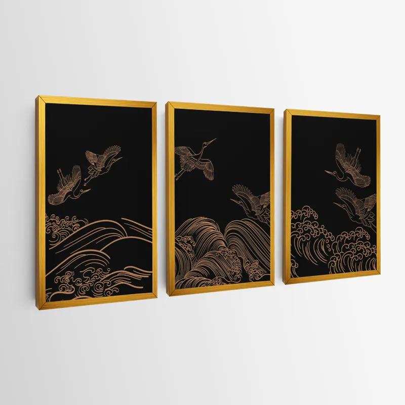 többrészes vászonkép Goldird Set mockup 0