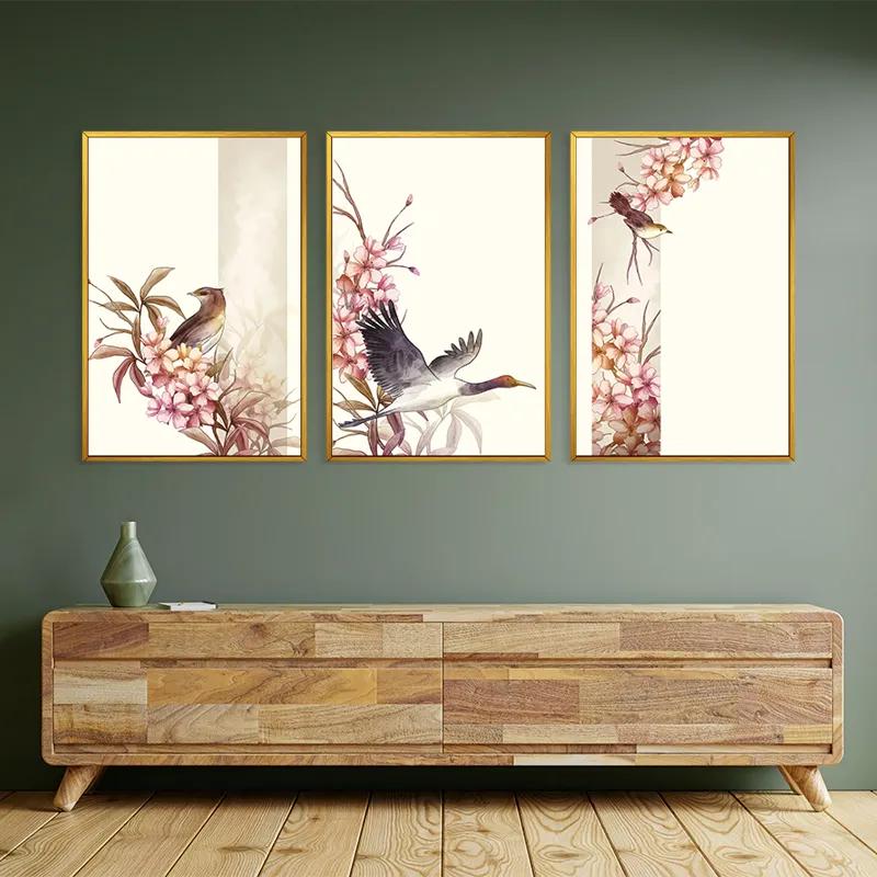 többrészes vászonkép Asiatic Pink Flower mockup 2