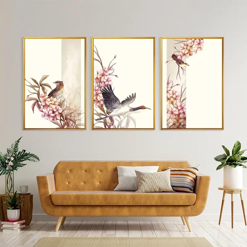 többrészes vászonkép Asiatic Pink Flower mockup 4