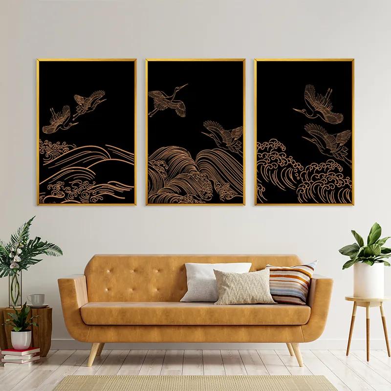 többrészes vászonkép Goldird Set mockup 4