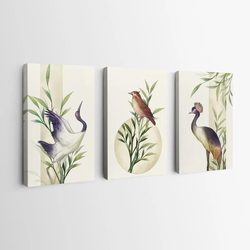 többrészes vászonkép Asiaticirds Set mockup 0