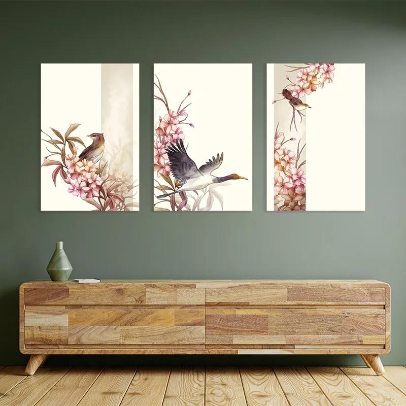 többrészes vászonkép Asiatic Pink Flower mockup 2