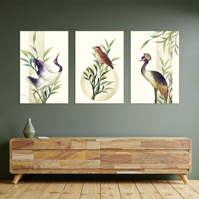 többrészes vászonkép Asiaticirds Set mockup 2