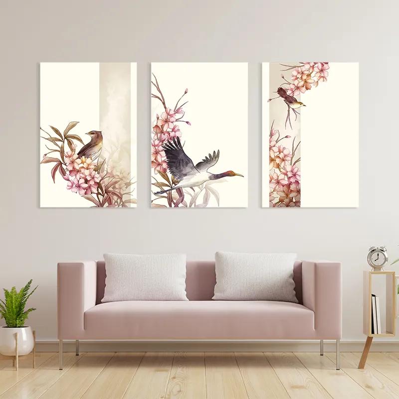 többrészes vászonkép Asiatic Pink Flower mockup 3