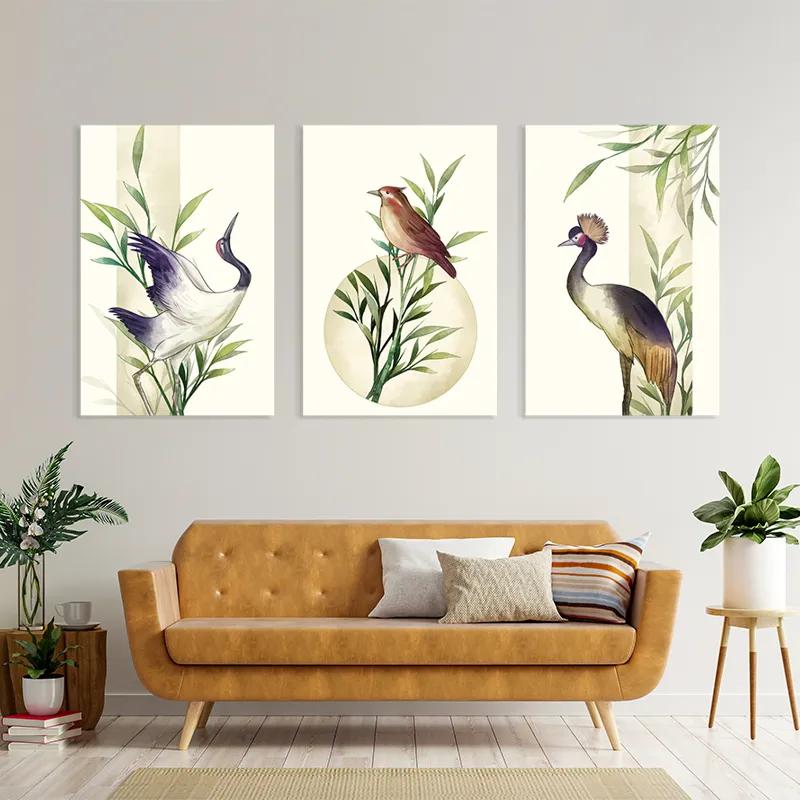 többrészes vászonkép Asiaticirds Set mockup 4