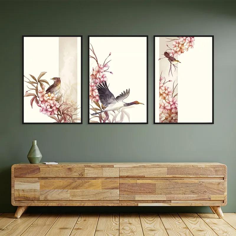 többrészes vászonkép Asiatic Pink Flower mockup 2