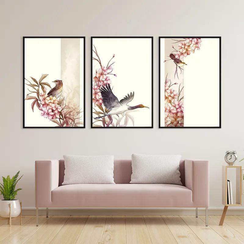 többrészes vászonkép Asiatic Pink Flower mockup 3