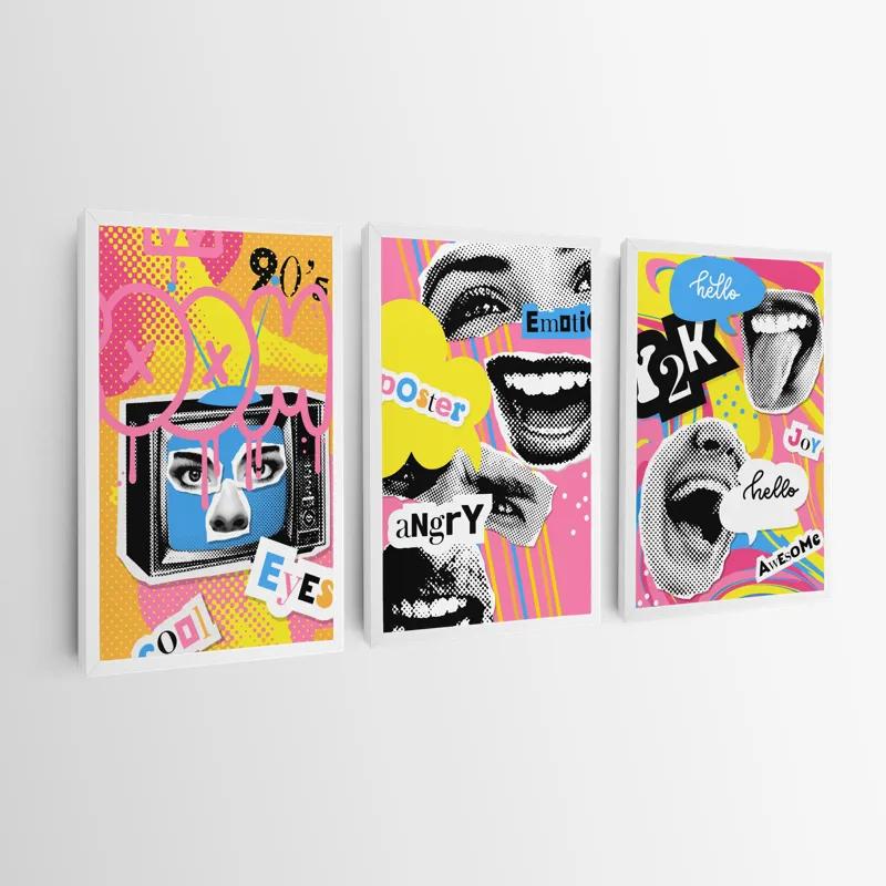 többrészes vászonkép Emotion 90s mockup 0