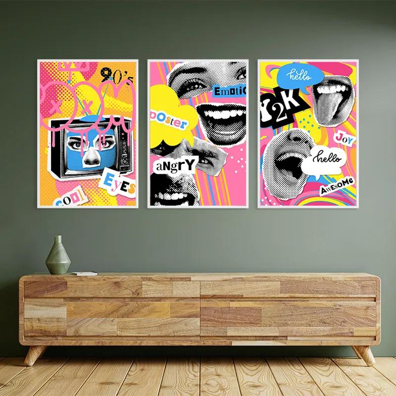 többrészes vászonkép Emotion 90s mockup 2