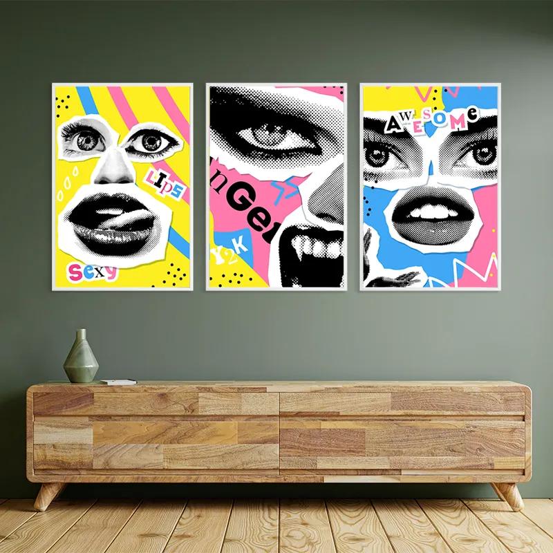 többrészes vászonkép Face Eye Set mockup 2