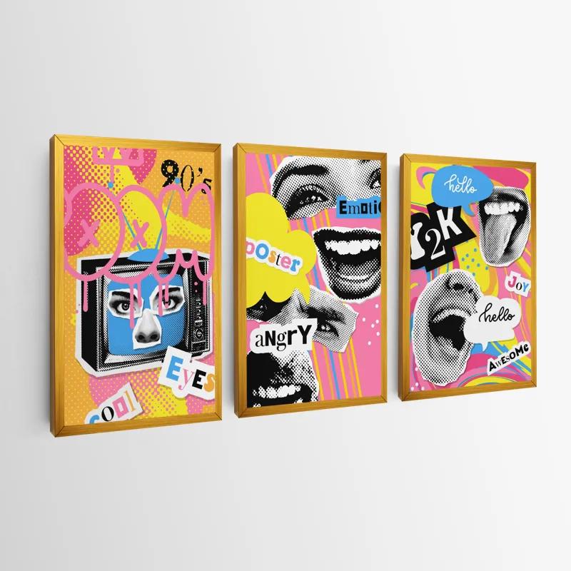 többrészes vászonkép Emotion 90s mockup 0