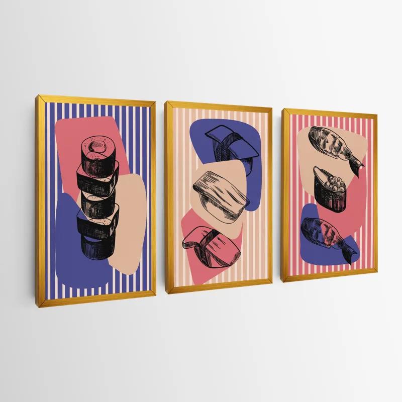 többrészes vászonkép Sushi Set mockup 0