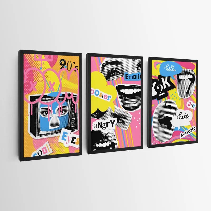 többrészes vászonkép Emotion 90s mockup 0