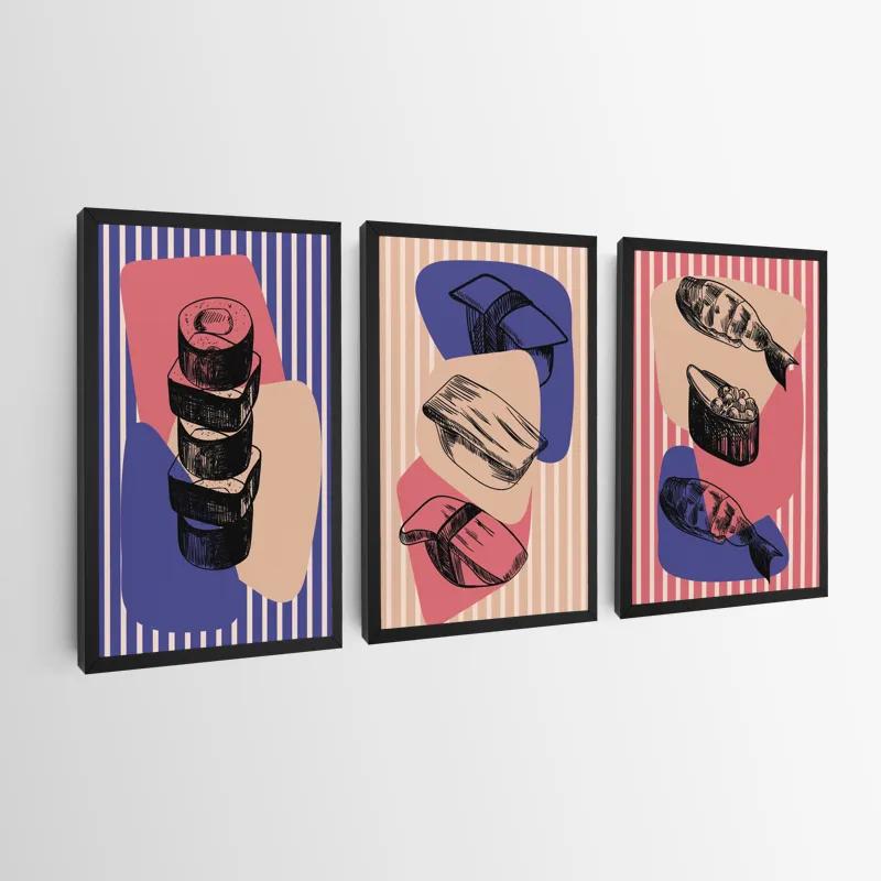 többrészes vászonkép Sushi Set mockup 0