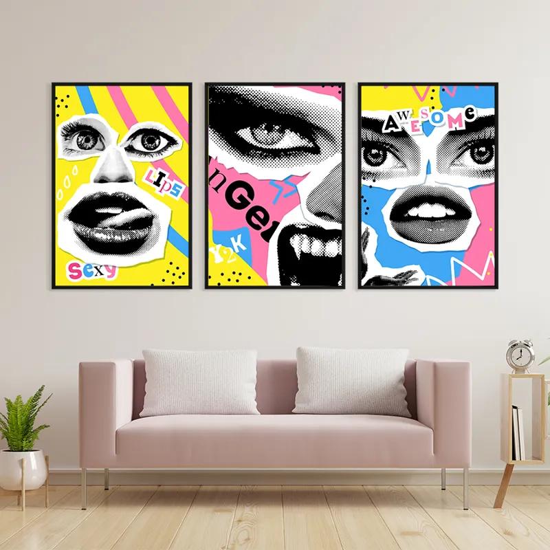 többrészes vászonkép Face Eye Set mockup 3