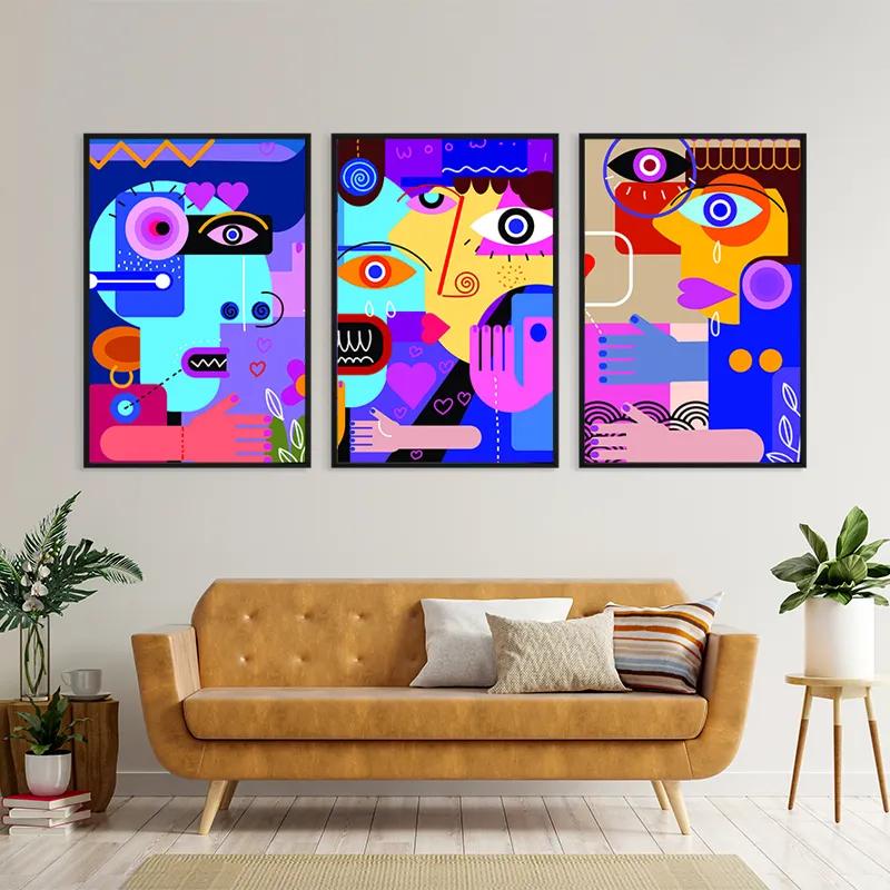 többrészes vászonkép Personbstract Set mockup 4