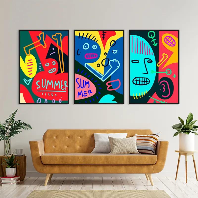 többrészes vászonkép Summer Collage mockup 4