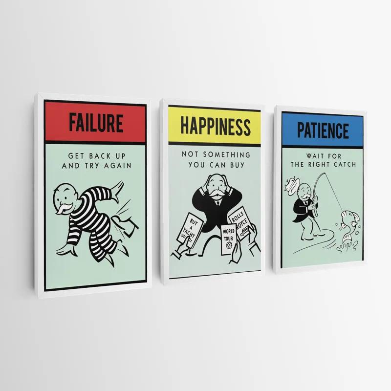 többrészes vászonkép Monopoly Life Set mockup 0