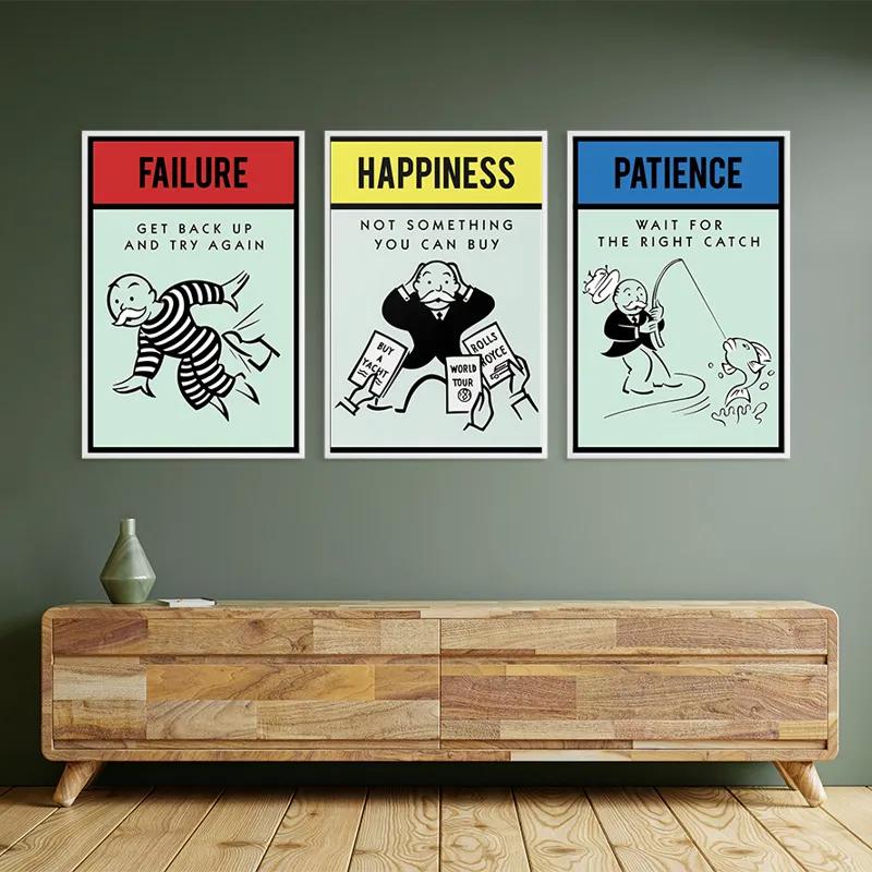 többrészes vászonkép Monopoly Life Set mockup 2