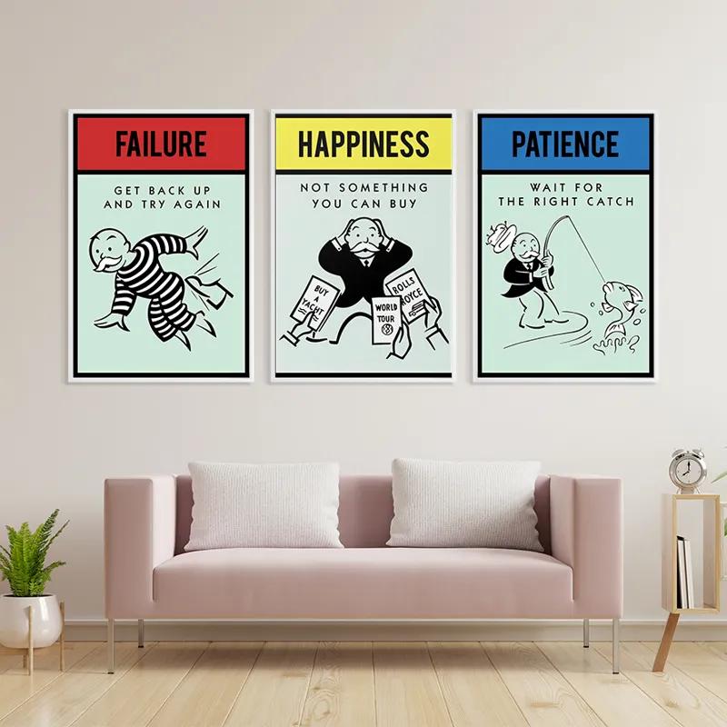 többrészes vászonkép Monopoly Life Set mockup 3