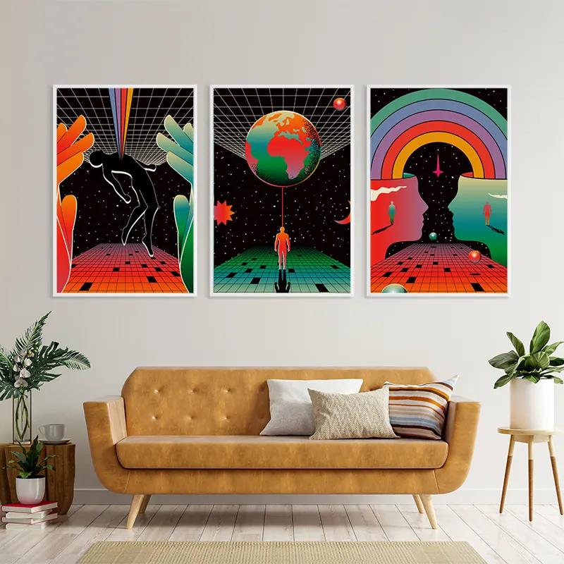 többrészes vászonkép Cosmos Poster mockup 4