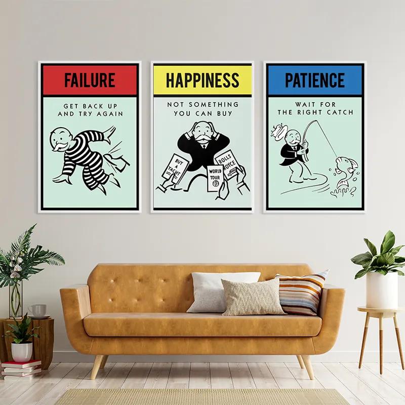 többrészes vászonkép Monopoly Life Set mockup 4